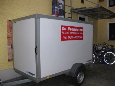 Einachser Tieflader ungebremst, M-AA 1187