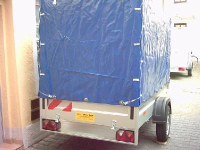 Einachser Tieflader ungebremst, M-AA 1060