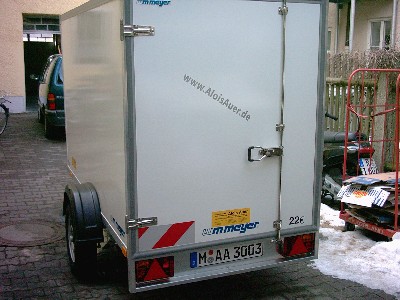 Einachser Tieflader ungebremst, M-AA 3003